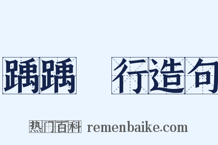 踽踽獨行造句是什么意思的图片